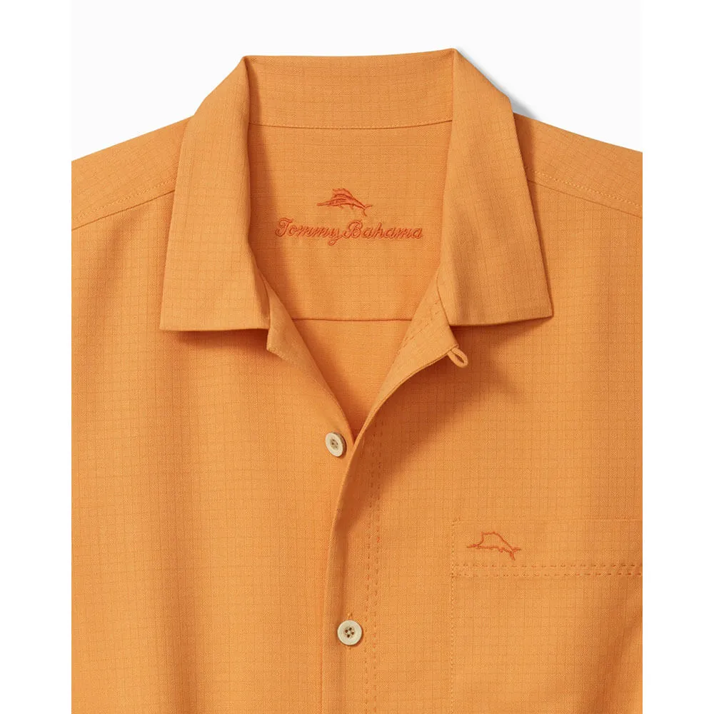 Tommy Bahama Coastal Breeze Check Camp Shirt - Orange Peel Mens Tommy Bahama