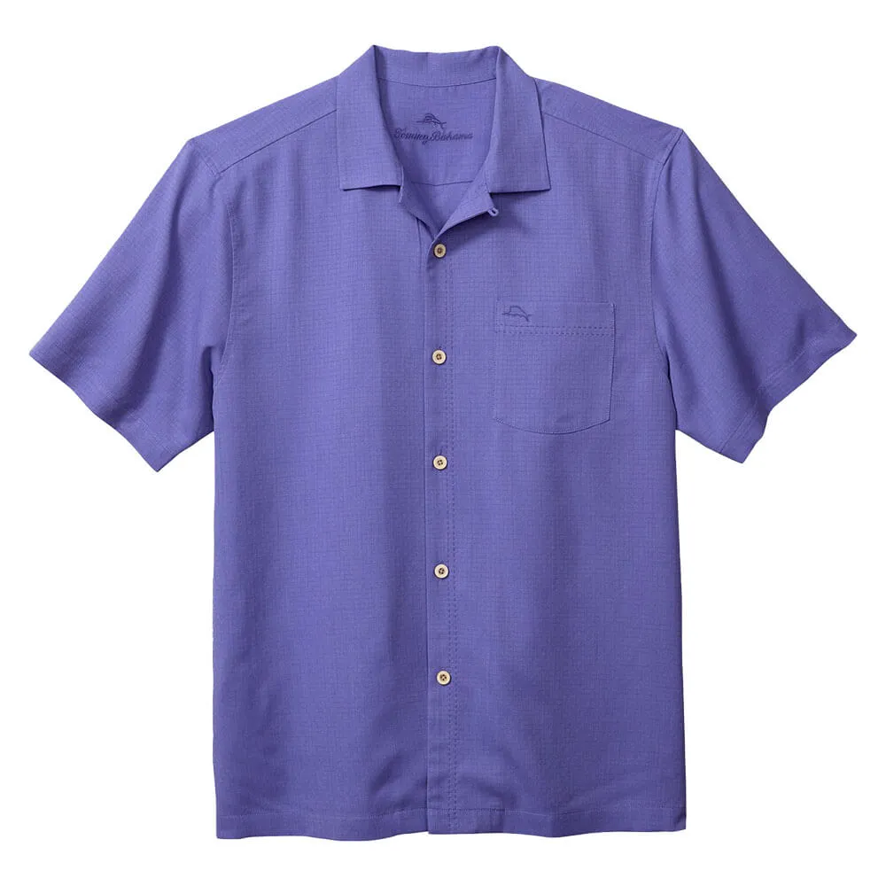 Tommy Bahama Coastal Breeze Check Camp Shirt - Peri Lavender Tommy Bahama Clothing