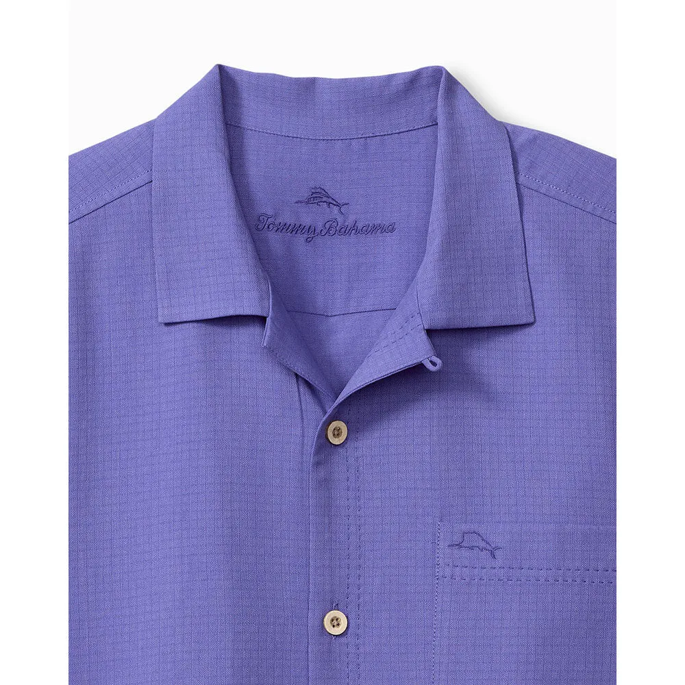 Tommy Bahama Coastal Breeze Check Camp Shirt - Peri Lavender Tommy Bahama Clothing