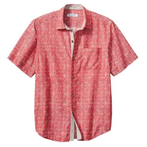 Tommy Bahama Coconut Point Fleur De Geo Camp Shirt - Boomerang Red Mens Tommy Bahama