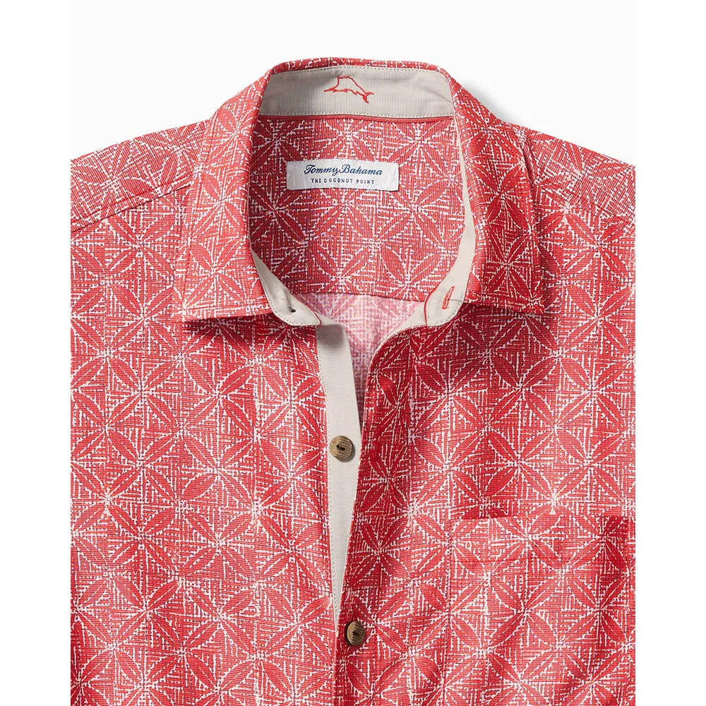 Tommy Bahama Coconut Point Fleur De Geo Camp Shirt - Boomerang Red Mens Tommy Bahama
