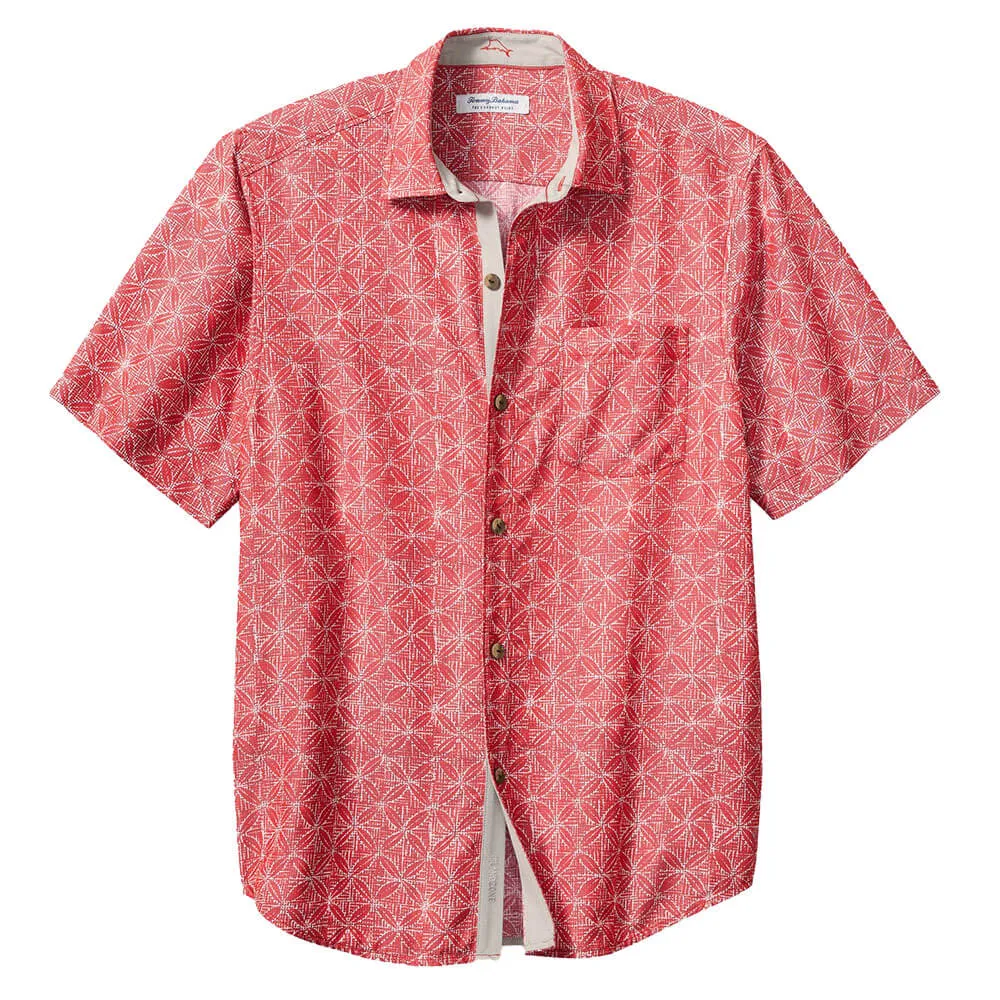 Tommy Bahama Coconut Point Fleur De Geo Camp Shirt - Boomerang Red Mens Tommy Bahama