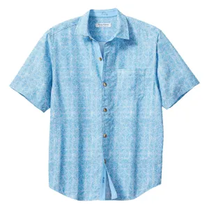 Tommy Bahama Coconut Point Fleur De Geo Camp Shirt - Chambray Blue Mens Tommy Bahama