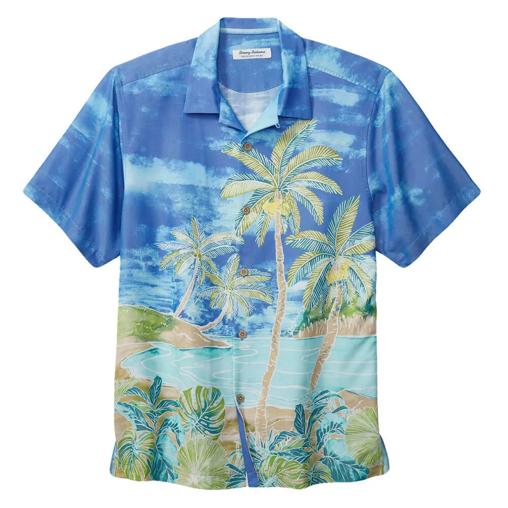 Tommy Bahama Coconut Point Hidden Oasis Camp Shirt - Summer Aqua Mens Tommy Bahama