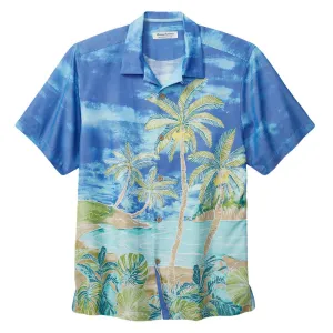 Tommy Bahama Coconut Point Hidden Oasis Camp Shirt - Summer Aqua Mens Tommy Bahama