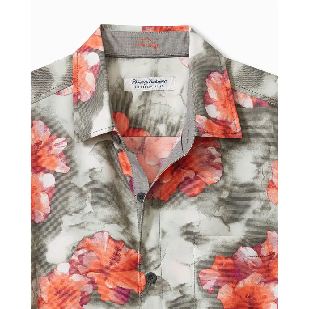 Tommy Bahama Coconut Point Stormy Blues Camp Shirt - Argent Mens Tommy Bahama