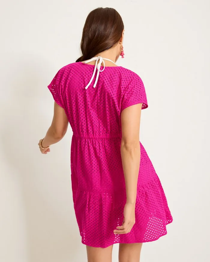 Tommy Bahama Eyelet Cove Vneck Short Dress Cover Up - Pink Maui * Tommy Bahama Clothing