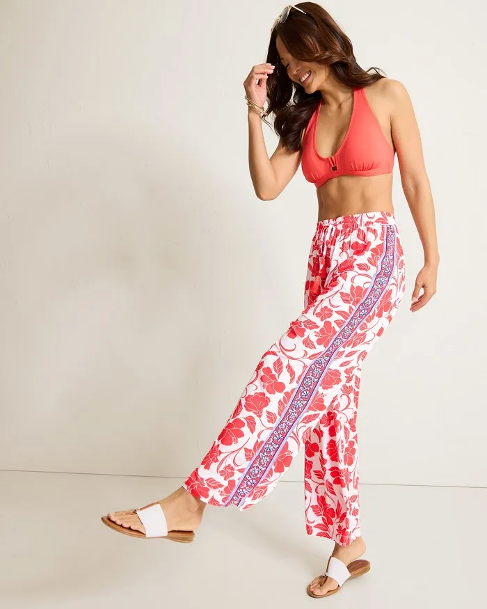 Tommy Bahama Fiori Border Pants Cover Up - White Tommy Bahama Clothing