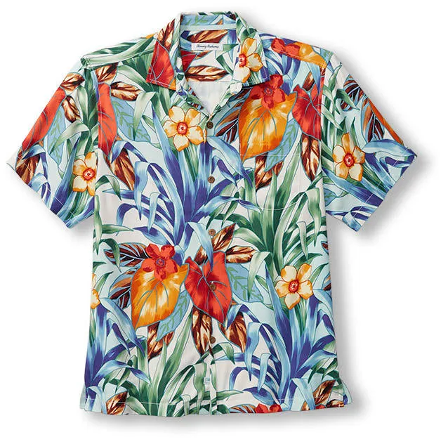 Tommy Bahama Fleur De Lune Camp Shirt - Vanilla Ice Mens Tommy Bahama