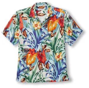 Tommy Bahama Fleur De Lune Camp Shirt - Vanilla Ice Mens Tommy Bahama