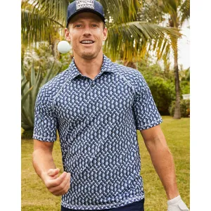 Tommy Bahama Fresco Geo Polo Shirt - Deep Space Mens Tommy Bahama