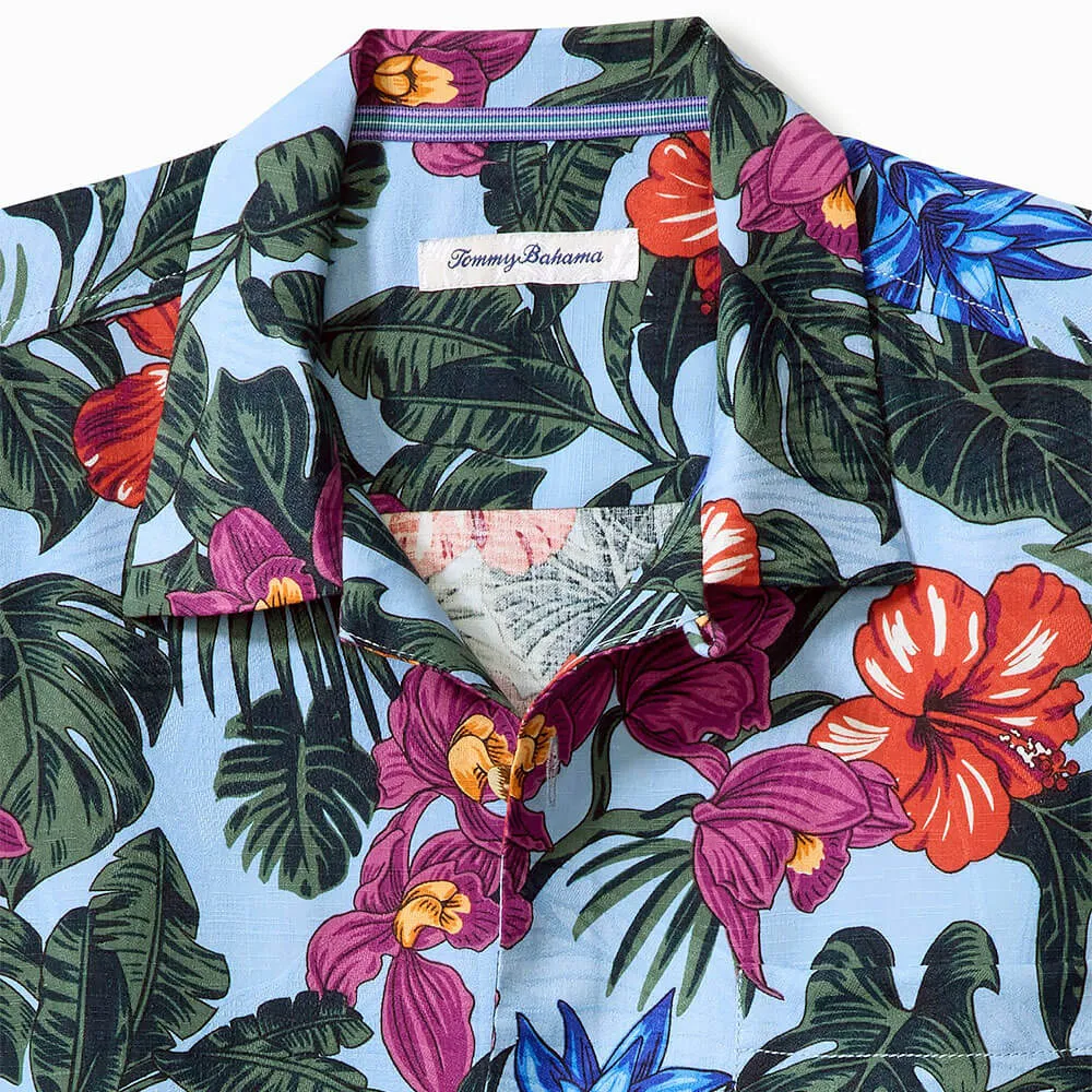 Tommy Bahama Garden Of Hope And Courage Camp Shirt - Aqua Ice Mens Tommy Bahama