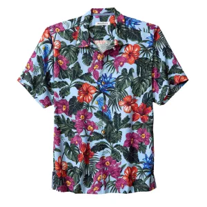 Tommy Bahama Garden Of Hope And Courage Camp Shirt - Aqua Ice Tommy Bahama Clothing