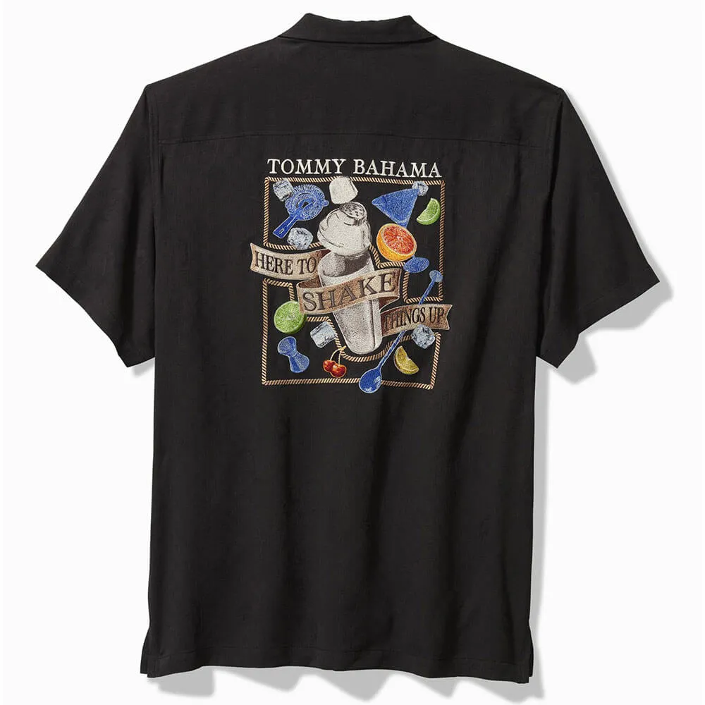 Tommy Bahama Here To Shake Things Up Camp Shirt - Black Tommy Bahama Clothing