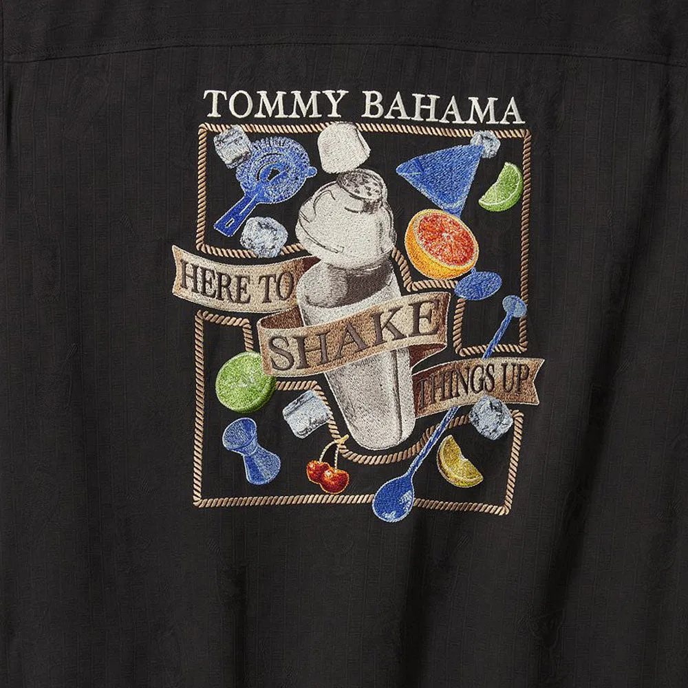 Tommy Bahama Here To Shake Things Up Camp Shirt - Black Tommy Bahama Clothing