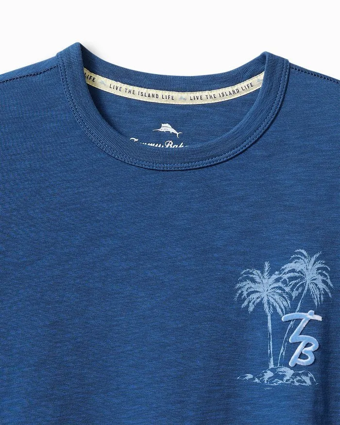 Tommy Bahama High Tide Hangout Lux Long Sleeve T-Shirt - Dark Blue Muse Mens Tommy Bahama