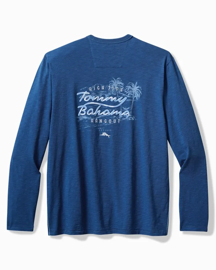 Tommy Bahama High Tide Hangout Lux Long Sleeve T-Shirt - Dark Blue Muse Mens Tommy Bahama