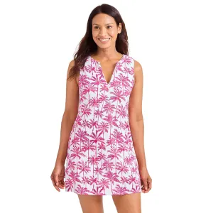 Tommy Bahama Island Cays Point Split Neck Romper Cover Up - Pink Maui Tommy Bahama Clothing