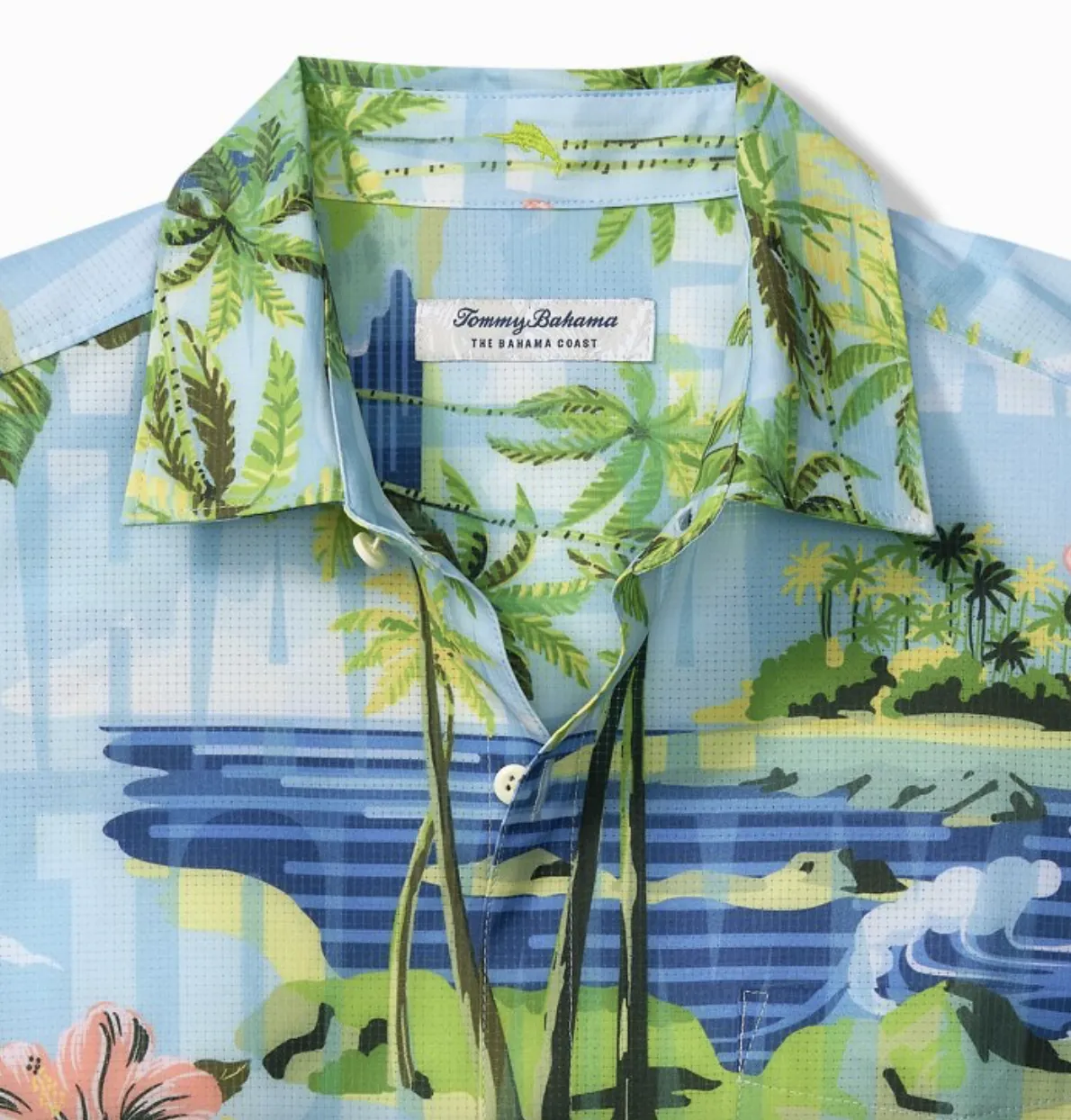 Tommy Bahama IslandZone Bahama Coast Aqua Shores Camp Shirt - Infinity Pool Tommy Bahama Clothing