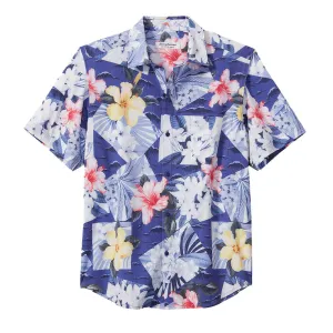 Tommy Bahama Islandzone Bahama Coast Coastal Collage Camp Shirt - Deep Ultramarine Tommy Bahama Clothing