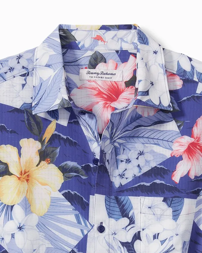 Tommy Bahama Islandzone Bahama Coast Coastal Collage Camp Shirt - Deep Ultramarine Tommy Bahama Clothing