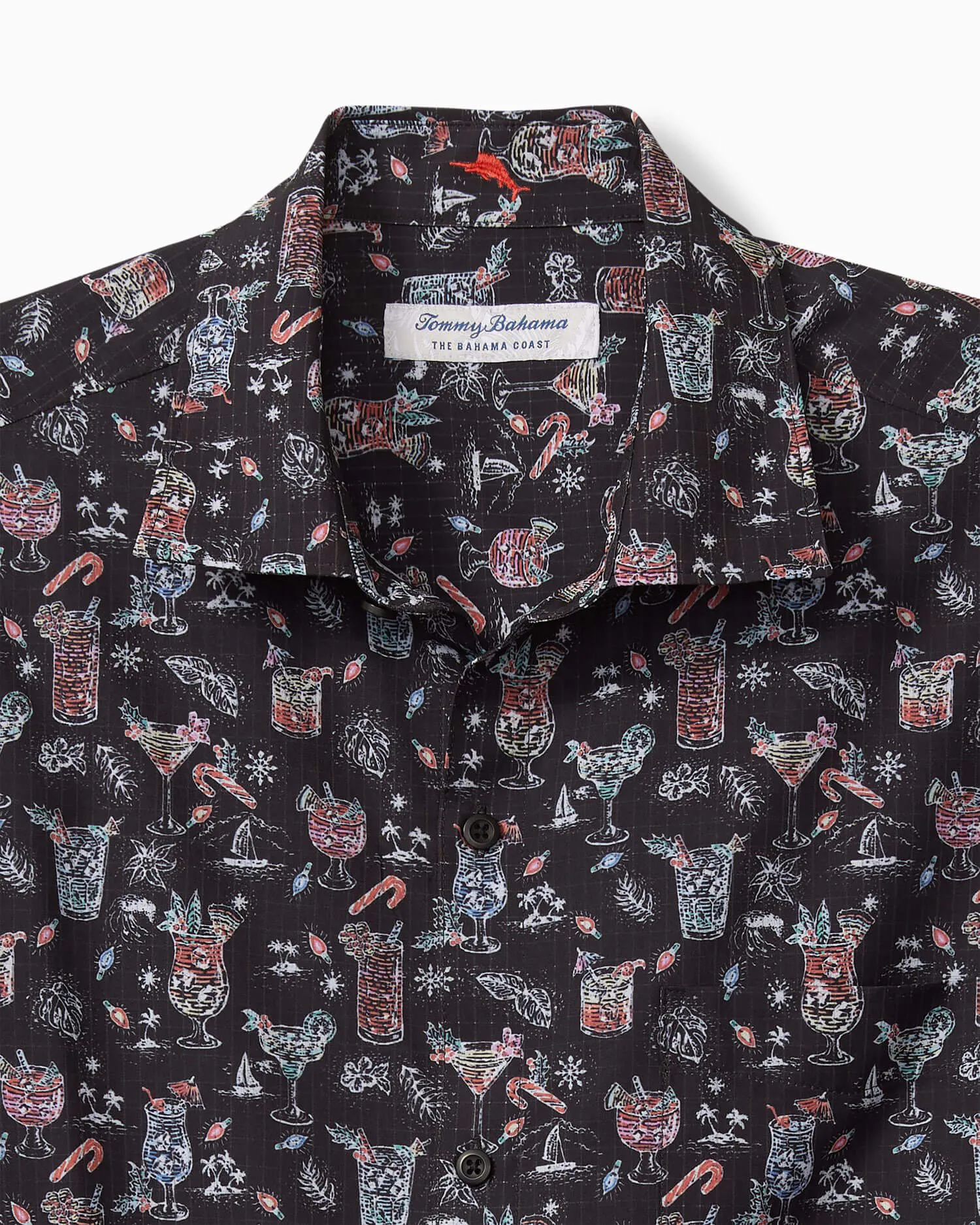Tommy Bahama IslandZone Bahama IslandZone Coast Boozy Nights Camp Shirt - Night Cap Mens Tommy Bahama