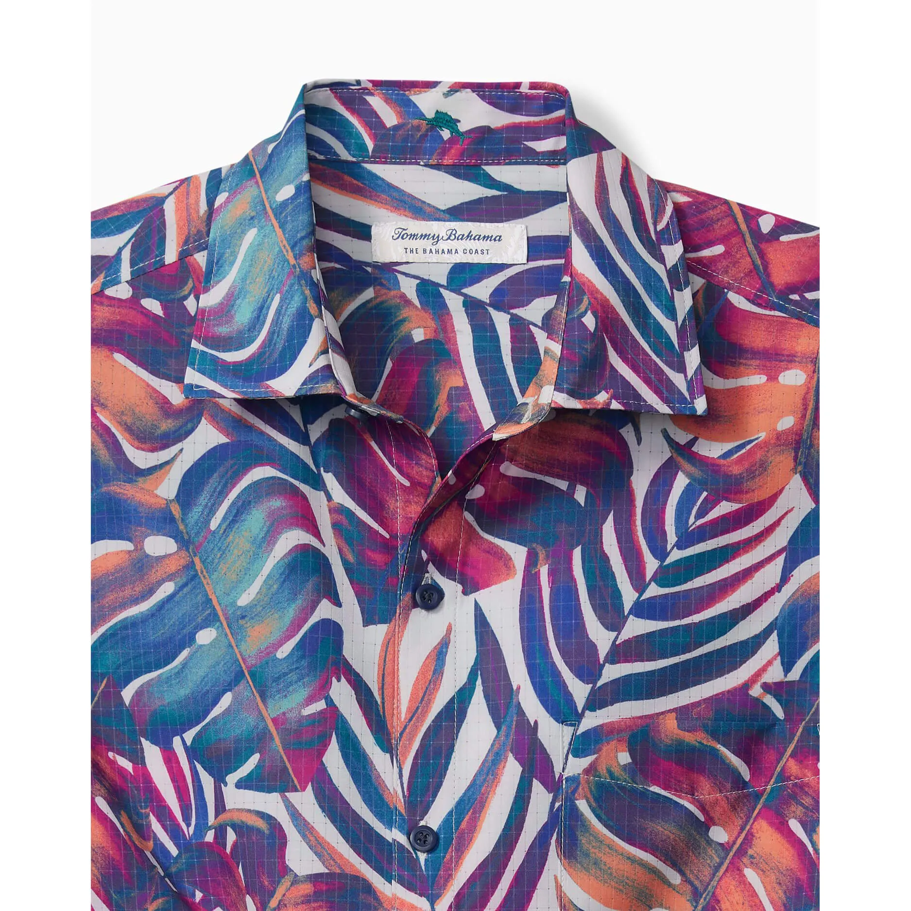 Tommy Bahama IslandZone Bahama IslandZone Coast Monarch Monstera Camp Shirt - Summer Grey Tommy Bahama Clothing