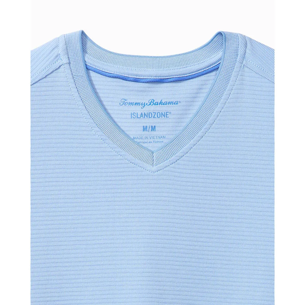 Tommy Bahama IslandZone Coastal Crest V-Neck T-Shirt - Big Sky Blue Mens Tommy Bahama