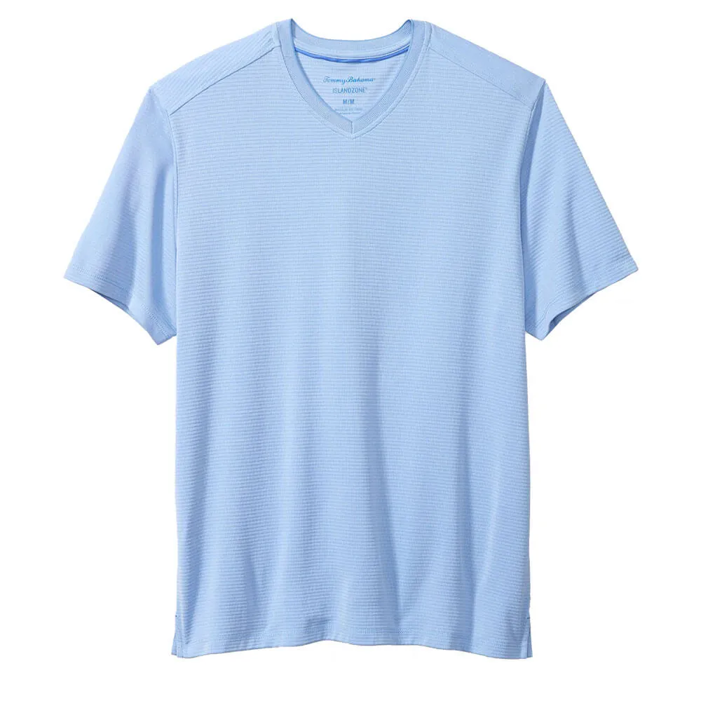 Tommy Bahama IslandZone Coastal Crest V-Neck T-Shirt - Big Sky Blue Mens Tommy Bahama