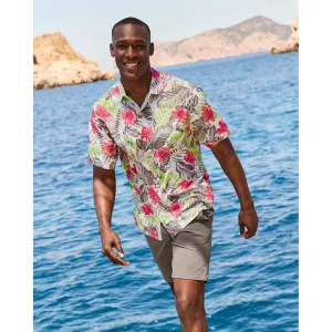 Tommy Bahama IslandZone Coconut Point Hibiscus Shores Camp Shirt - Summer Grey Tommy Bahama Clothing