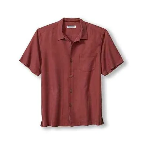 Tommy Bahama IslandZone Coconut Point Palm Isle Camp Shirt - Ruby Wine Mens Tommy Bahama