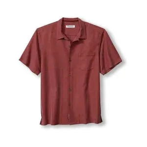 Tommy Bahama IslandZone Coconut Point Palm Isle Camp Shirt - Ruby Wine Mens Tommy Bahama