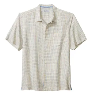 Tommy Bahama IslandZone Coconut Point Prismatic Check Camp Shirt - Froth Tommy Bahama Clothing