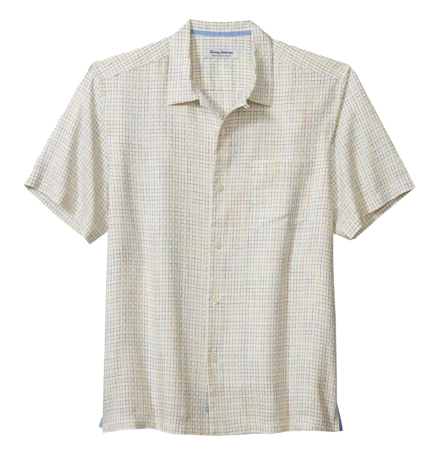 Tommy Bahama IslandZone Coconut Point Prismatic Check Camp Shirt - Froth Tommy Bahama Clothing