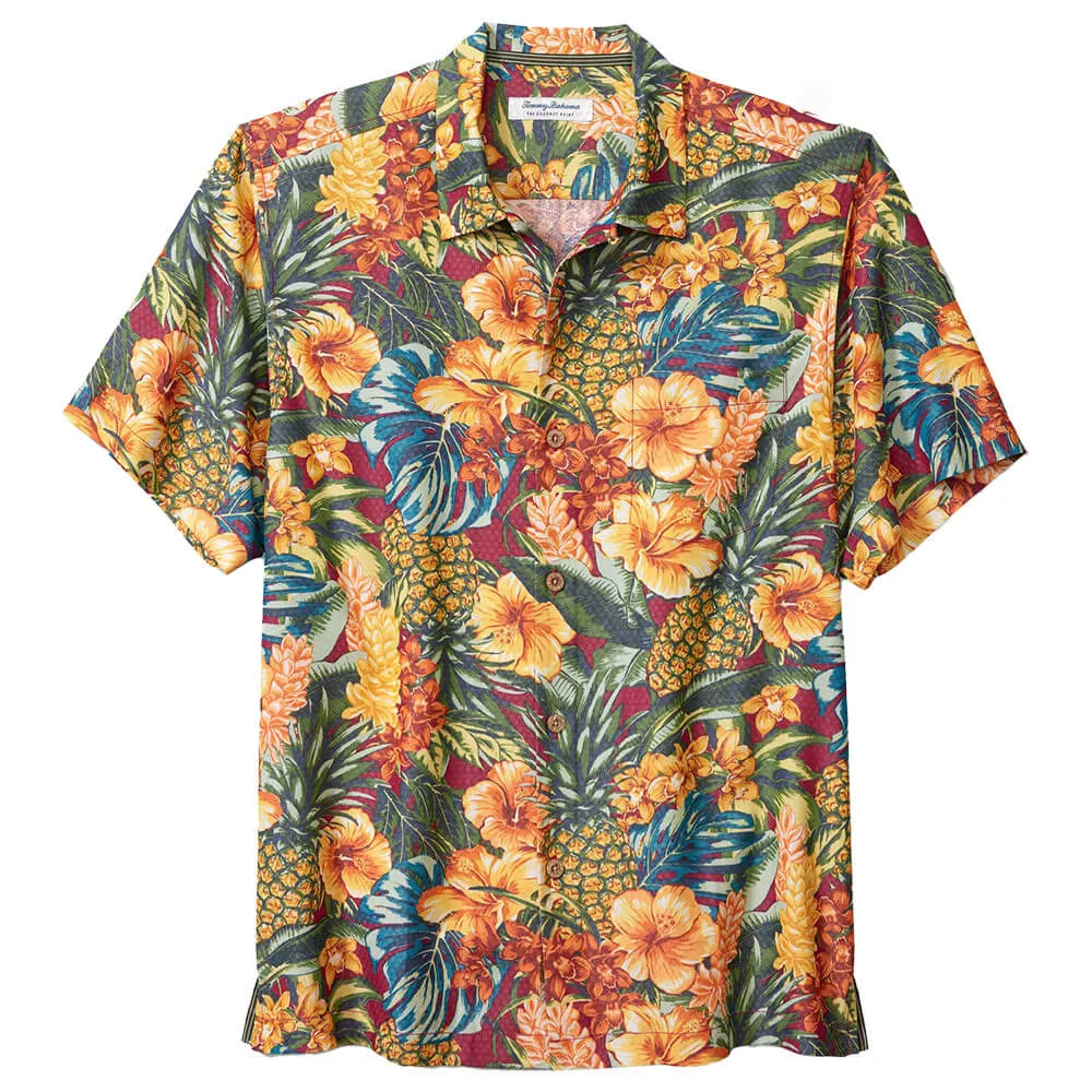 Tommy Bahama IslandZone Coconut Point Sunset Canopy Camp Shirt - Dark Sangria Tommy Bahama Clothing