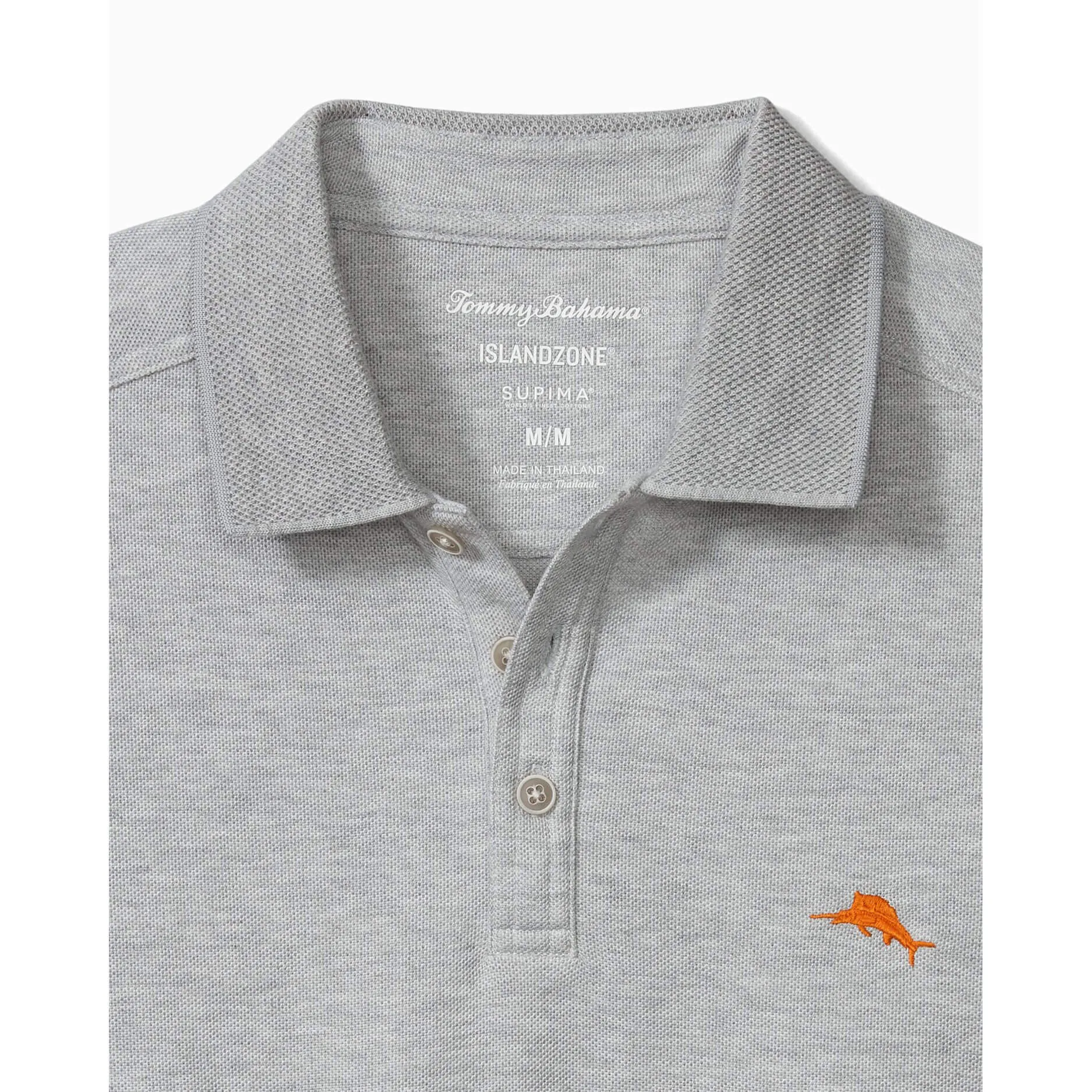 Tommy Bahama IslandZone Emfielder 2.0 Polo Shirt - Storm Gray Heather Mens Tommy Bahama