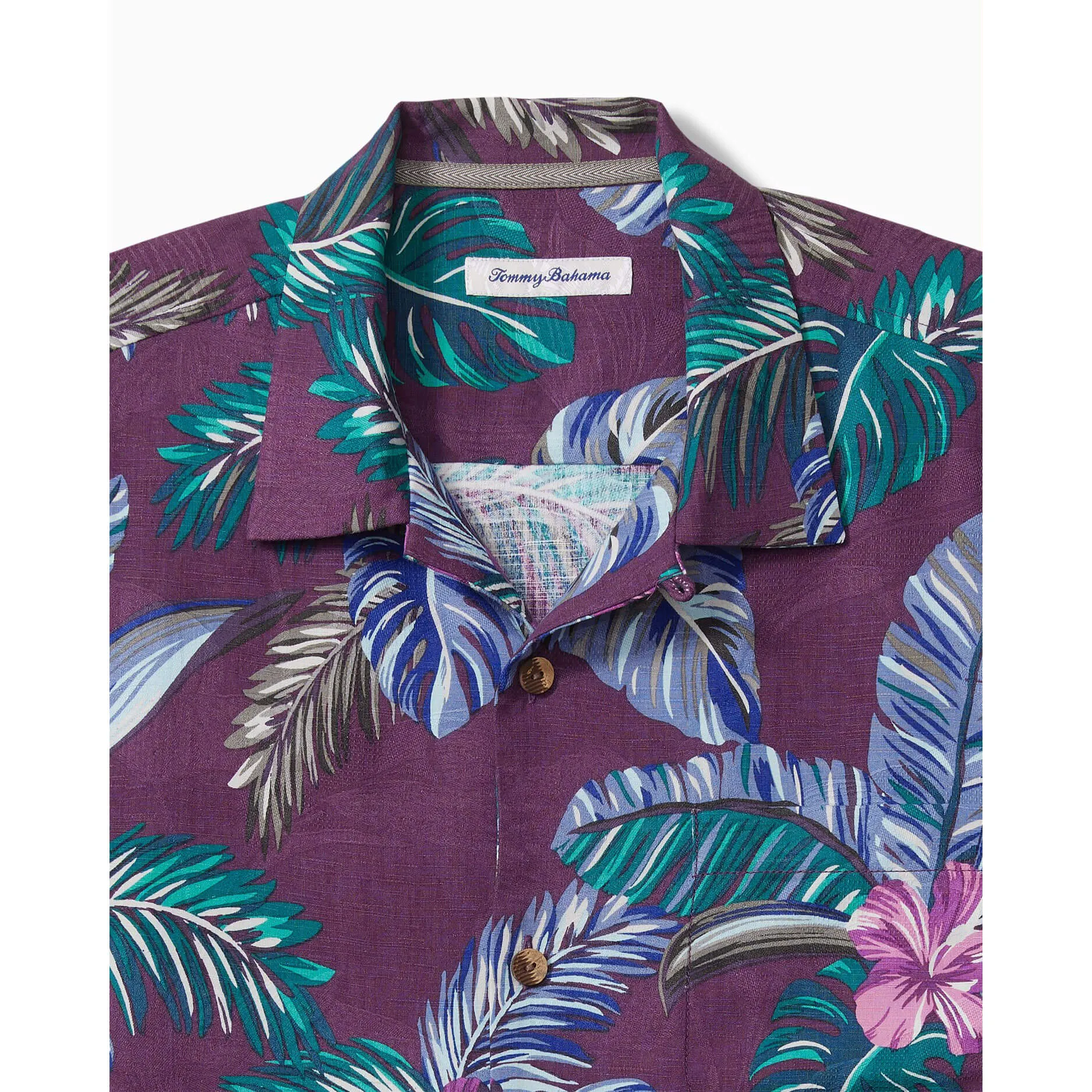 Tommy Bahama IslandZone Frond Fusion Camp Shirt - Orchid Mens Tommy Bahama