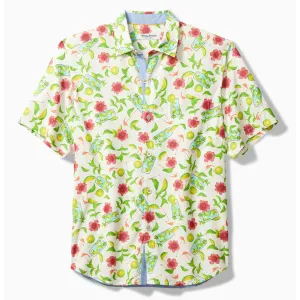 Tommy Bahama IslandZone Mojito Bay Make It A Double Camp Shirt - Coconut Mens Tommy Bahama