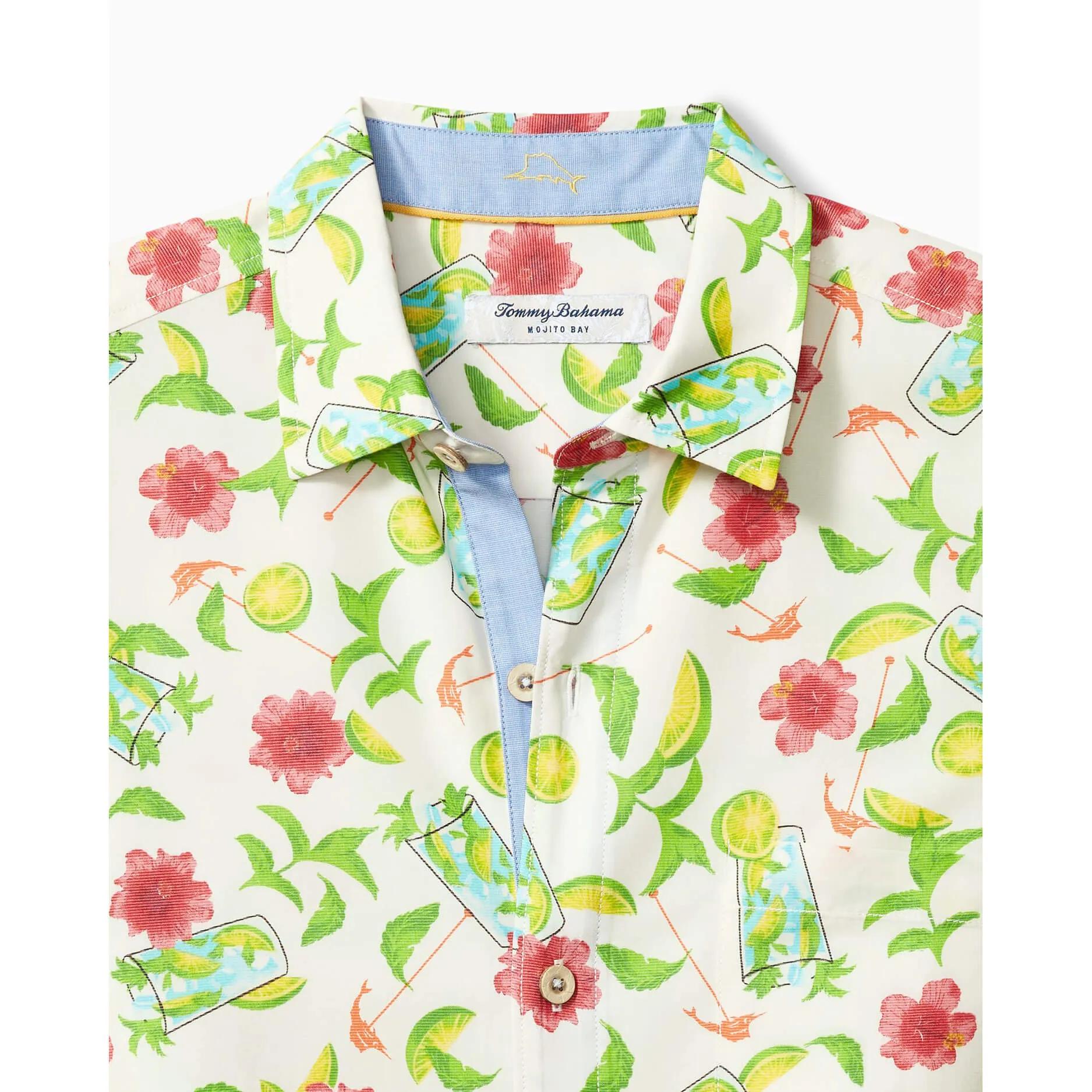 Tommy Bahama IslandZone Mojito Bay Make It A Double Camp Shirt - Coconut Mens Tommy Bahama