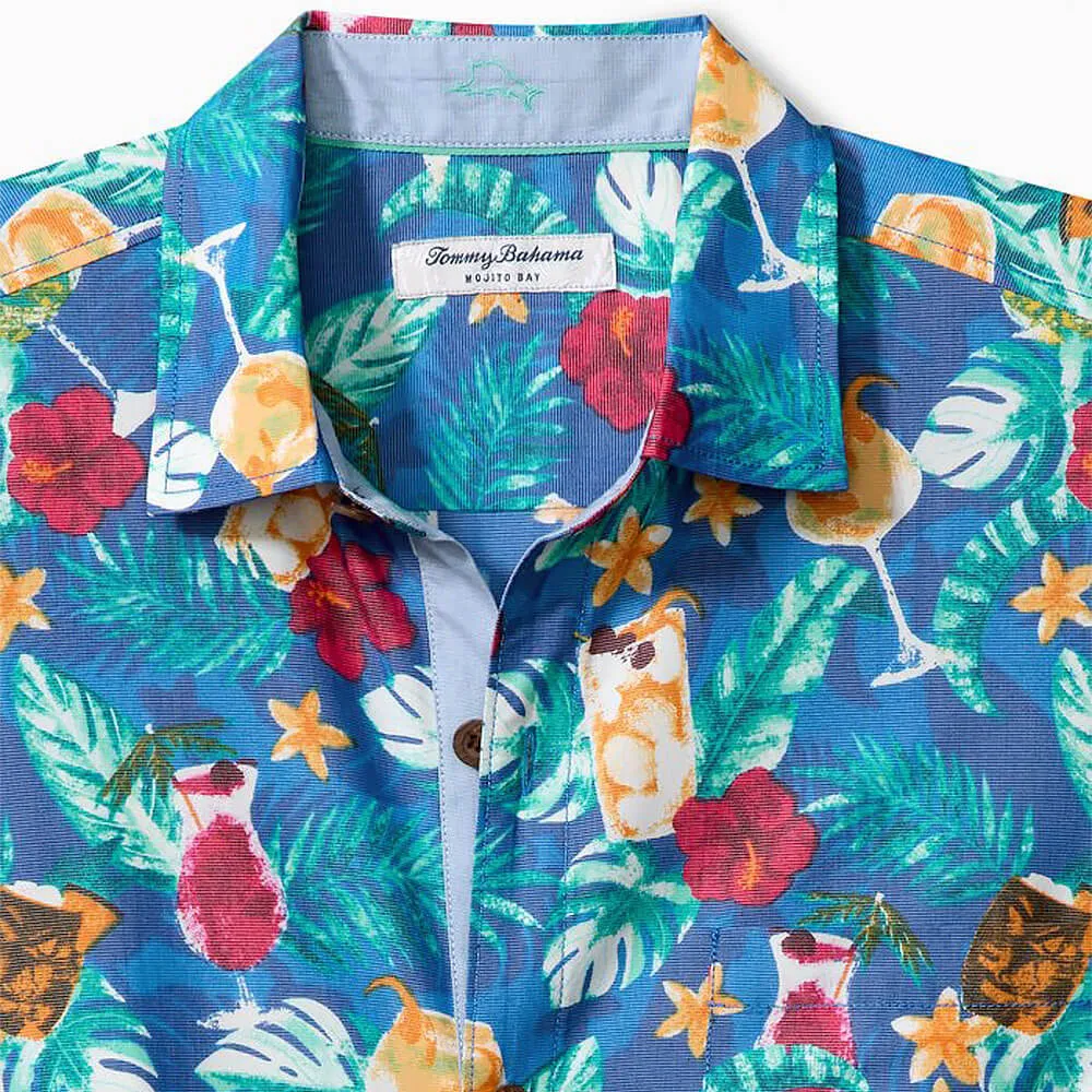 Tommy Bahama Islandzone Mojito Bay Salud Camp Shirt - Campanula Mens Tommy Bahama