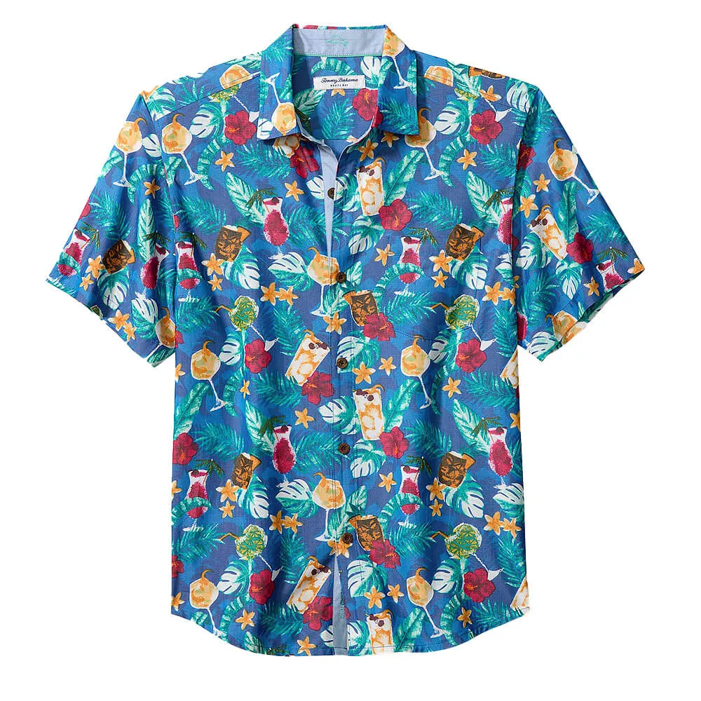 Tommy Bahama Islandzone Mojito Bay Salud Camp Shirt - Campanula Mens Tommy Bahama