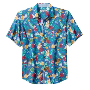 Tommy Bahama Islandzone Mojito Bay Salud Camp Shirt - Campanula Mens Tommy Bahama