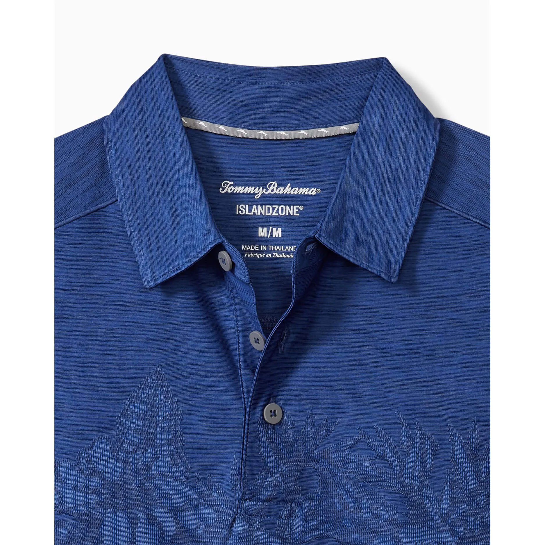 Tommy Bahama IslandZone Palm Coast Hibiscus Border Polo Shirt - Kingdom Blue Mens Tommy Bahama