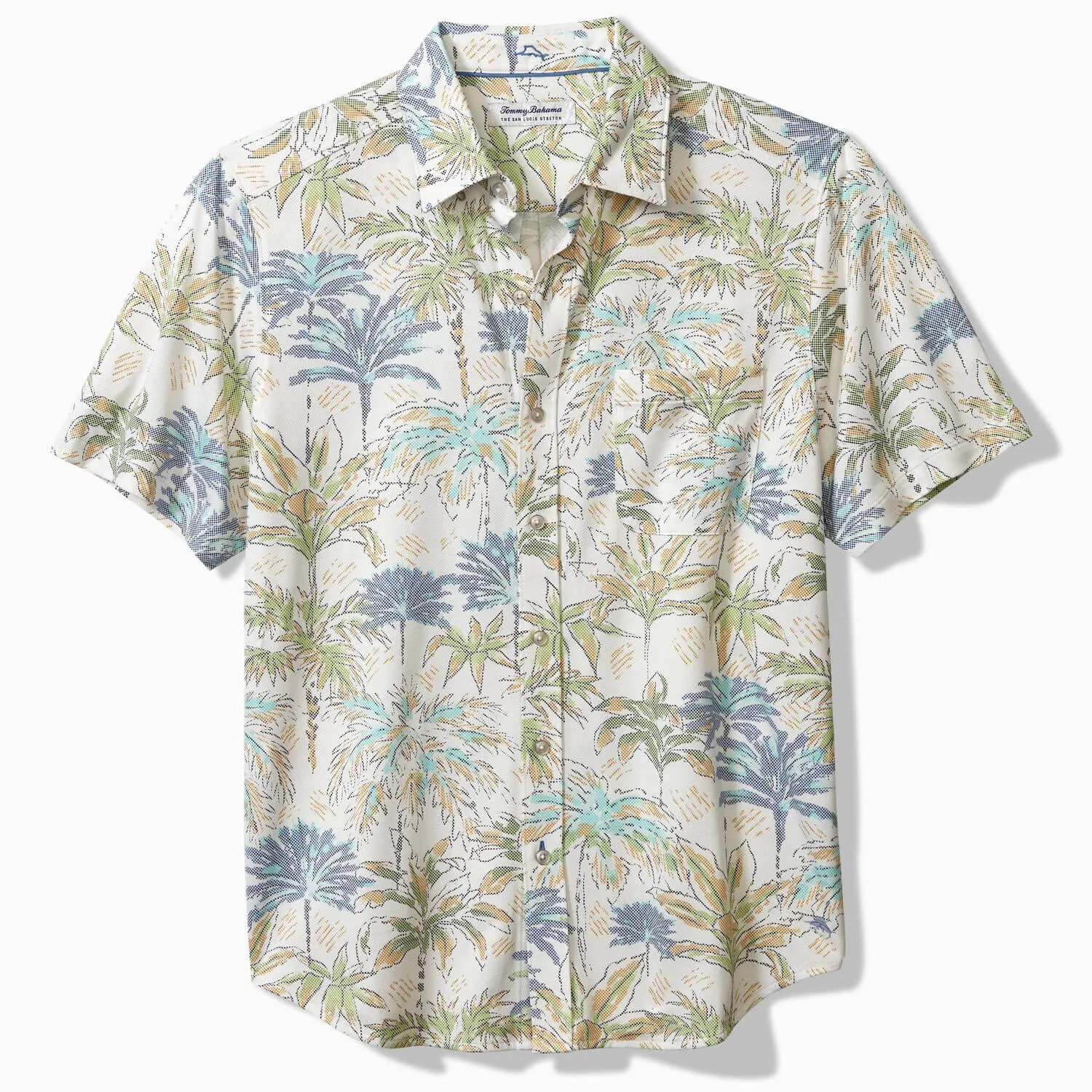Tommy Bahama IslandZone San Lucio Palm Orchard Camp Shirt - Hay Mens Tommy Bahama