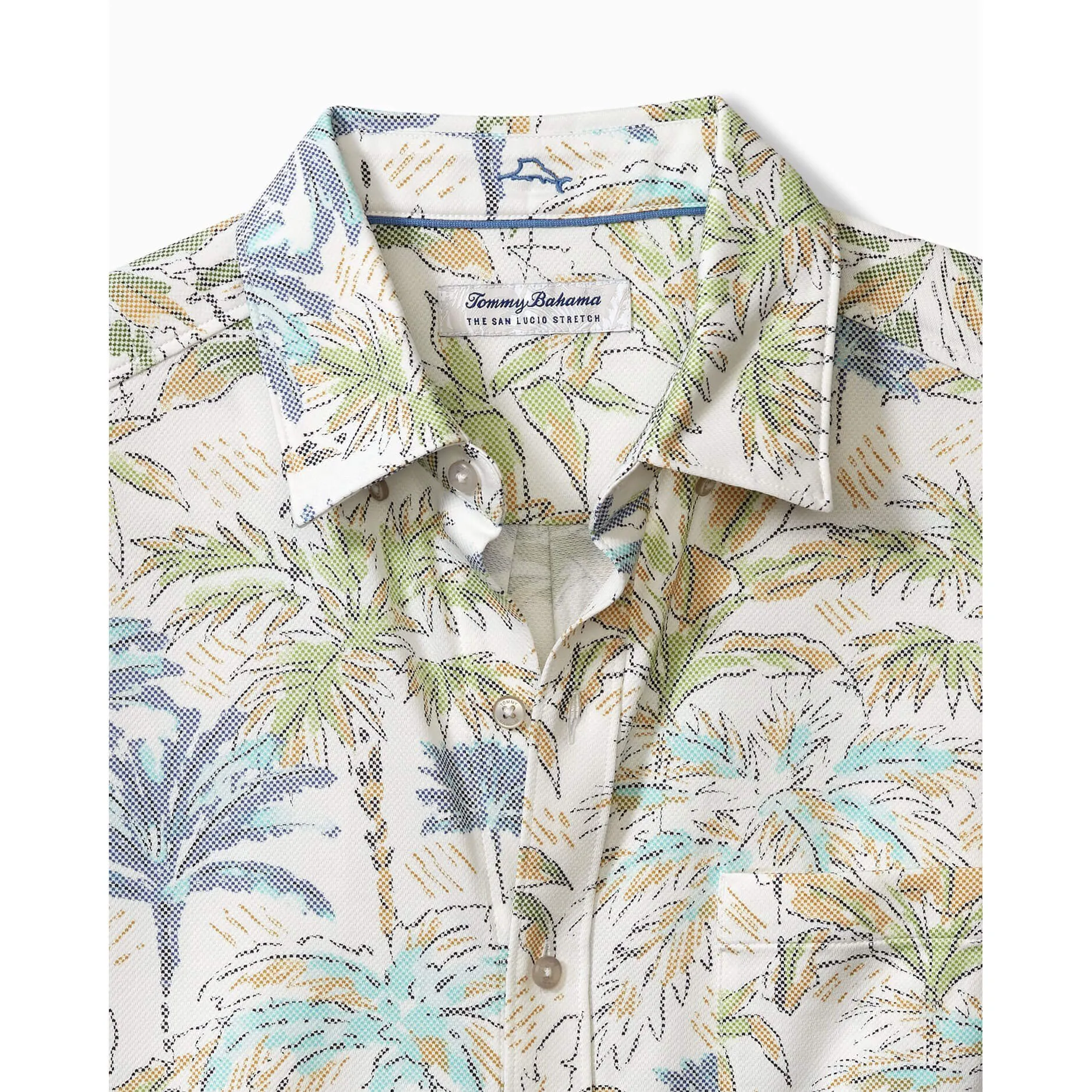 Tommy Bahama IslandZone San Lucio Palm Orchard Camp Shirt - Hay Mens Tommy Bahama