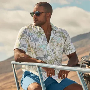 Tommy Bahama IslandZone San Lucio Palm Orchard Camp Shirt - Hay Mens Tommy Bahama