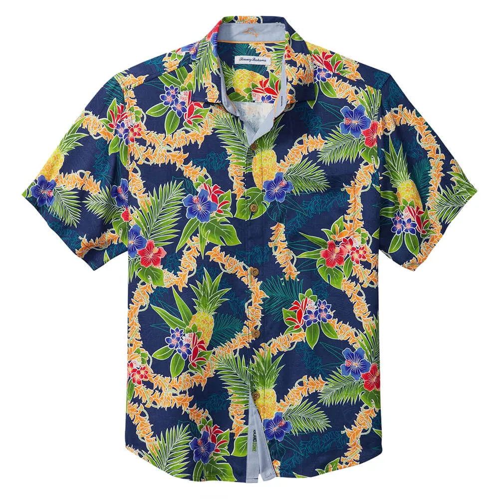 Tommy Bahama Lei In Paradise Camp Shirt - Island Navy Tommy Bahama Clothing