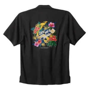 Tommy Bahama Lets Get It Poppin Camp Shirt - Black Tommy Bahama Clothing