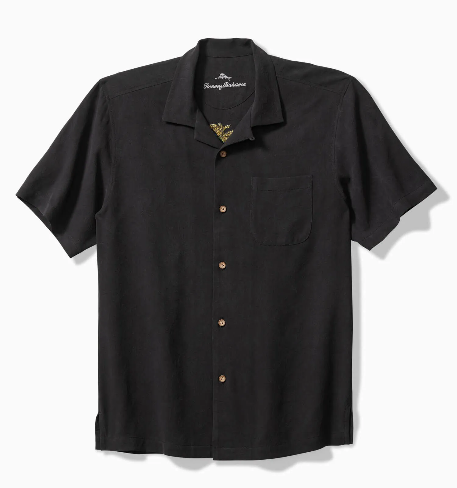 Tommy Bahama Lets Get It Poppin Camp Shirt - Black Tommy Bahama Clothing
