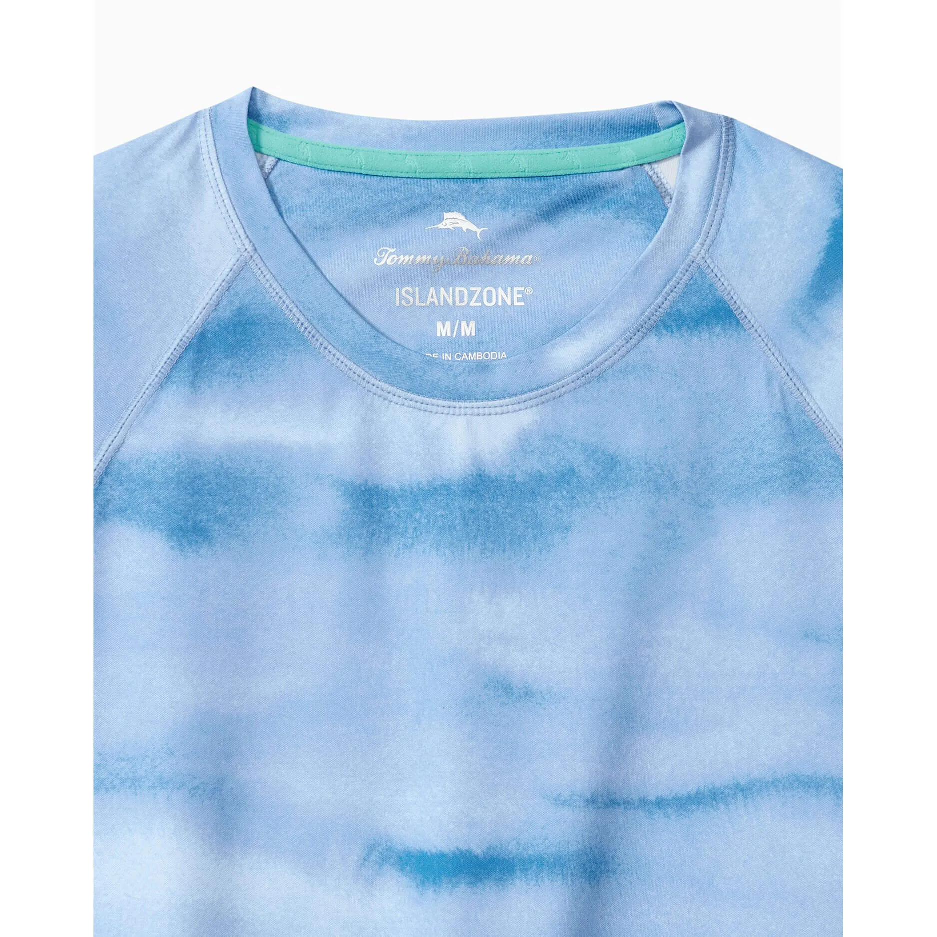 Tommy Bahama Malibu Fronds Crew Long Sleeve T-Shirt - Blue Canal Tommy Bahama Clothing